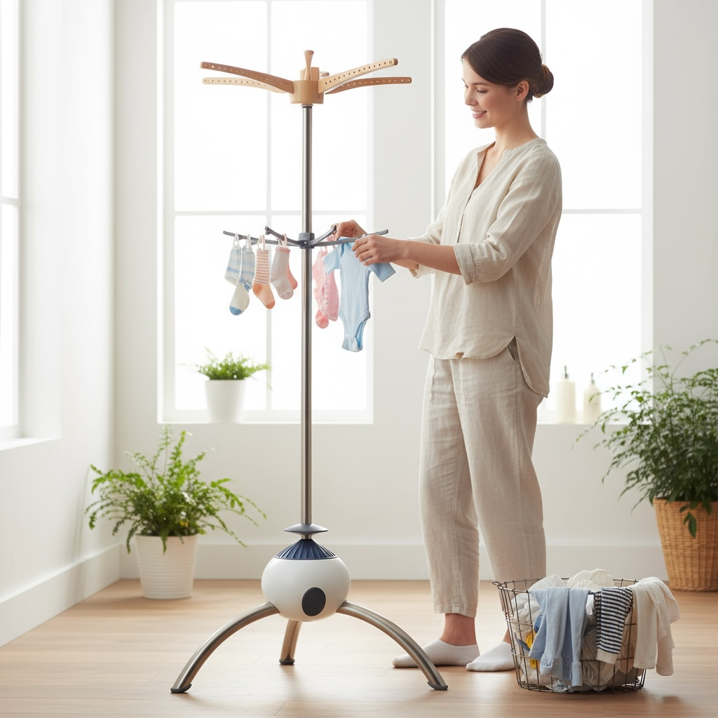 Secador de ropa plegable + alisador de arrugas